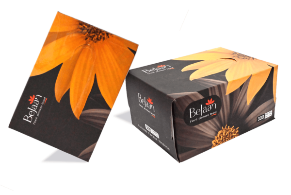 BeJaan 2-Ply Non-Perfumed Luxury Facial Tissues in Black & Yellow Box - Image 3